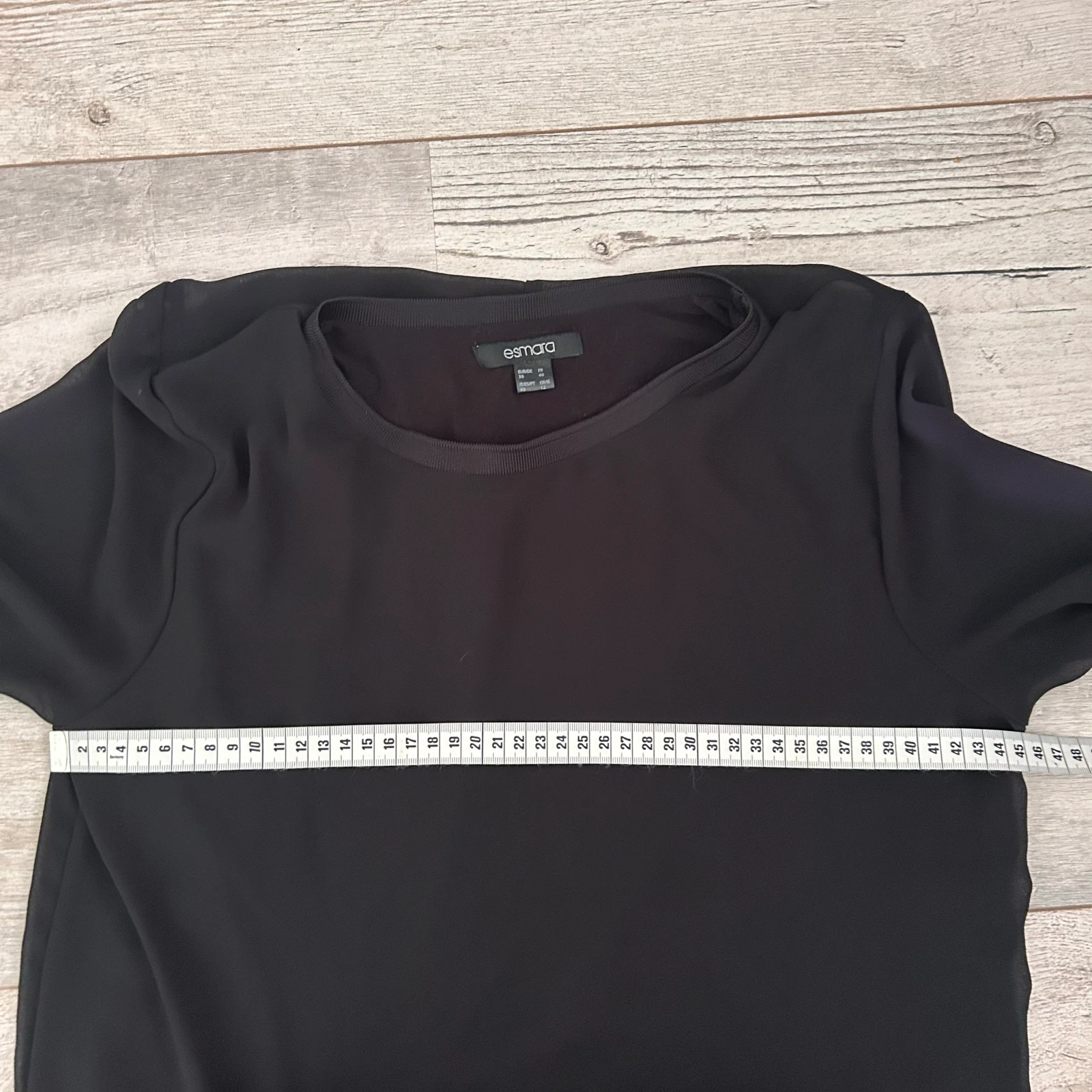 Esmara Túnica Top Negro Transparente - Talla M (38) – photo 8